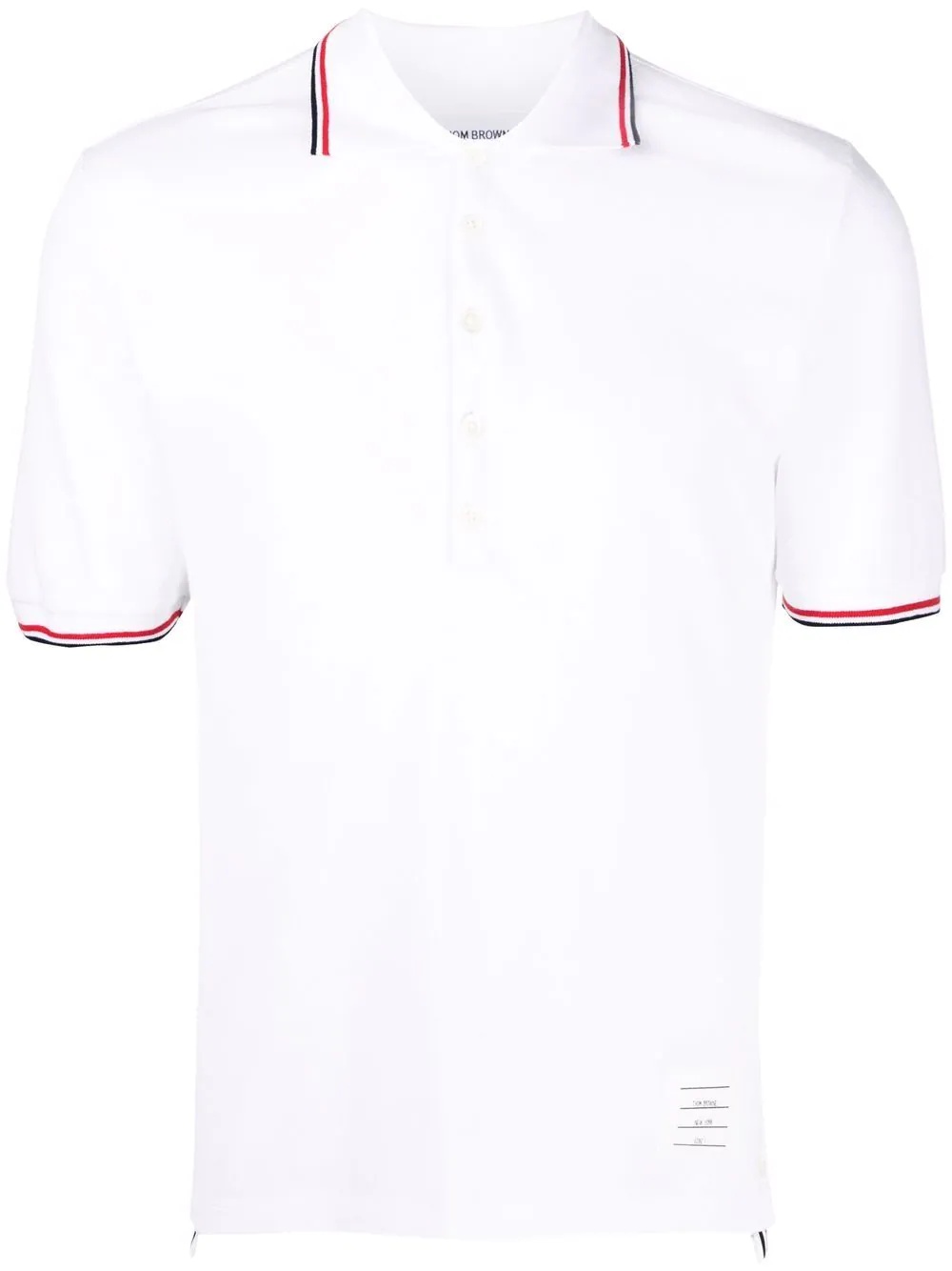 stripe-detailed polo shirt - 1