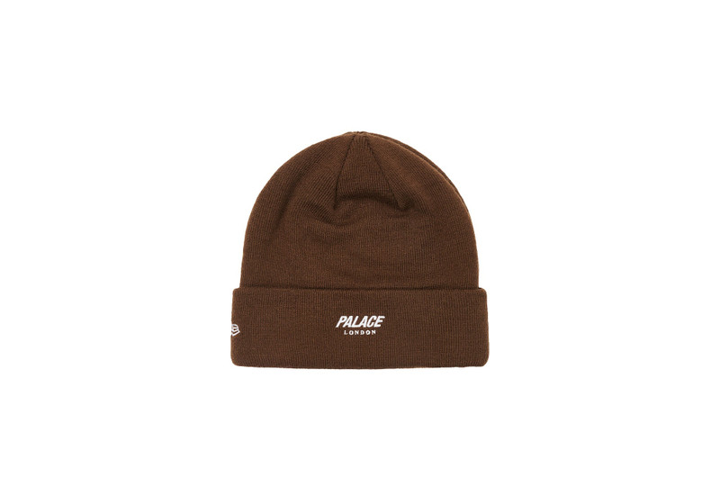 PALACE P-STATUE NEW ERA BEANIE BROWN outlook