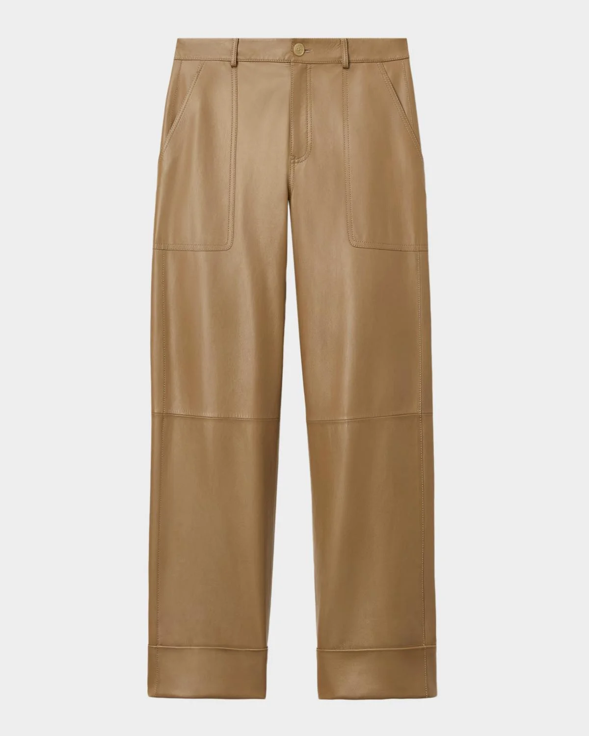 Highline Cropped Nappa Leather Pants - 1