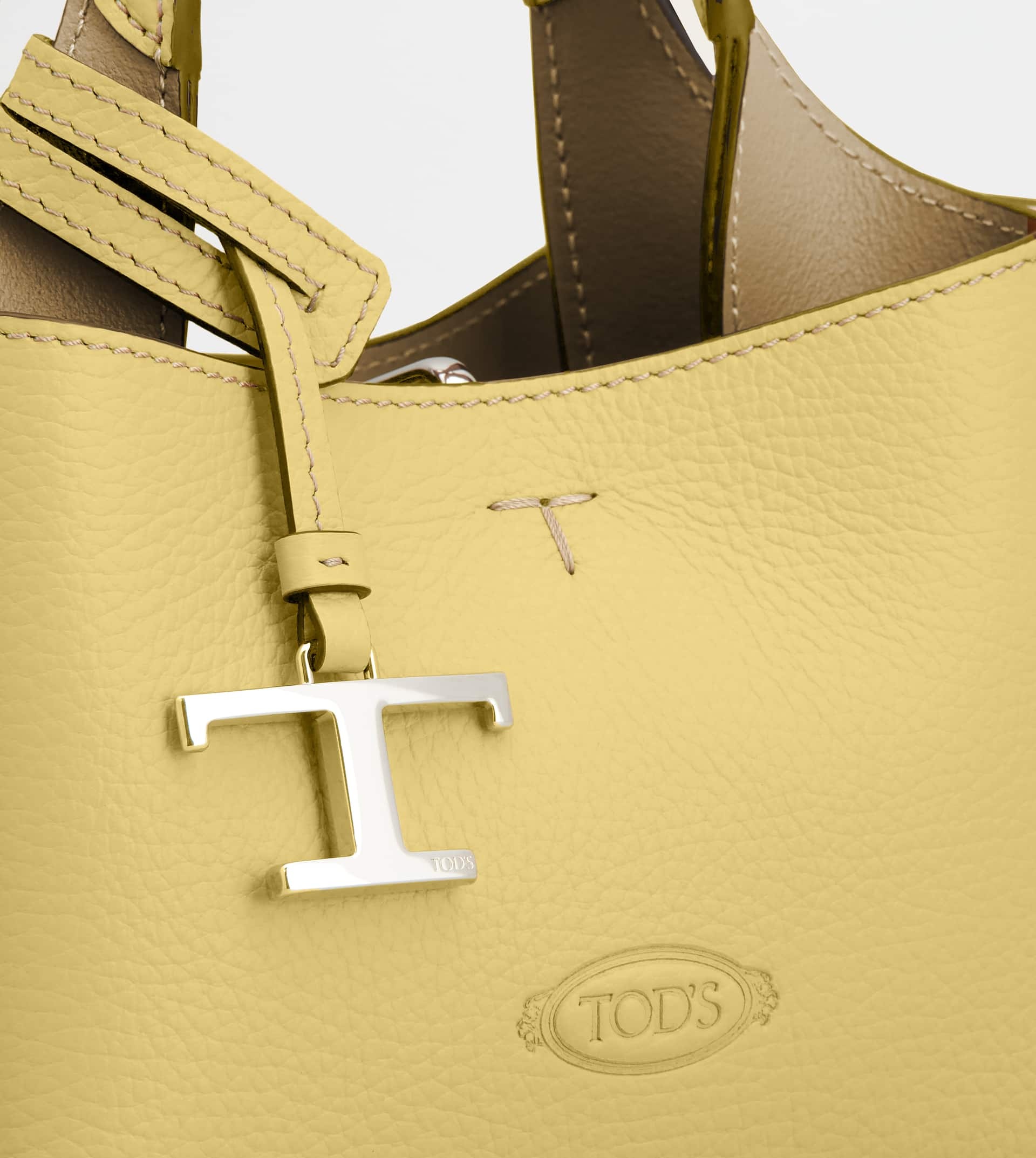 BAG IN LEATHER MICRO - YELLOW - 5