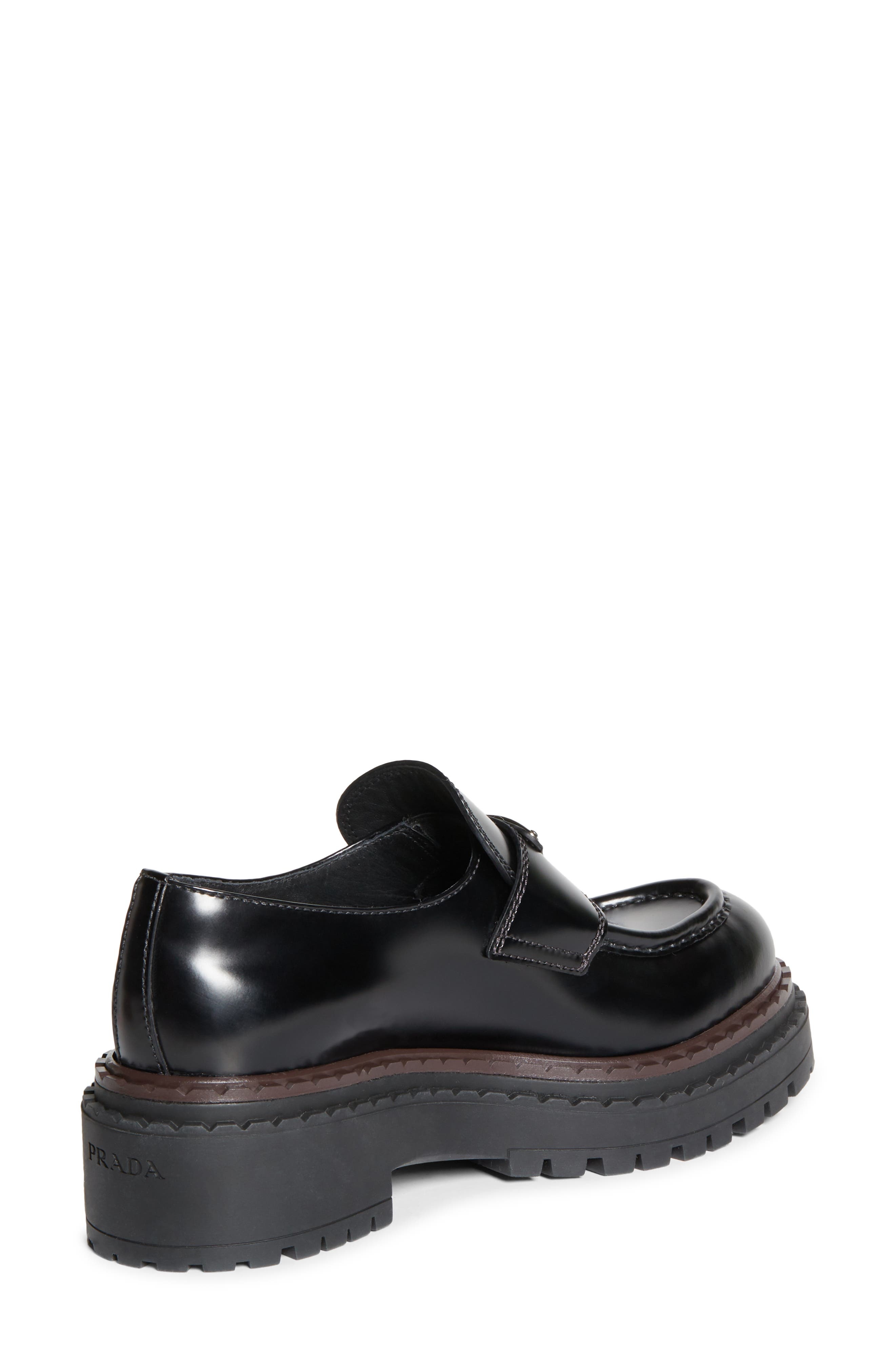 Prada Double Chocolate Platform Loafer in Nero at Nordstrom - 2