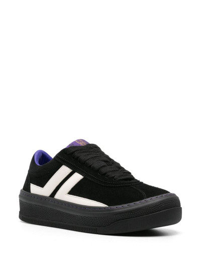 Lanvin panelled suede sneakers outlook