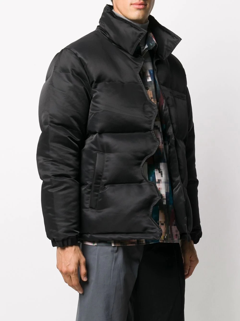 open front padded jacket - 3