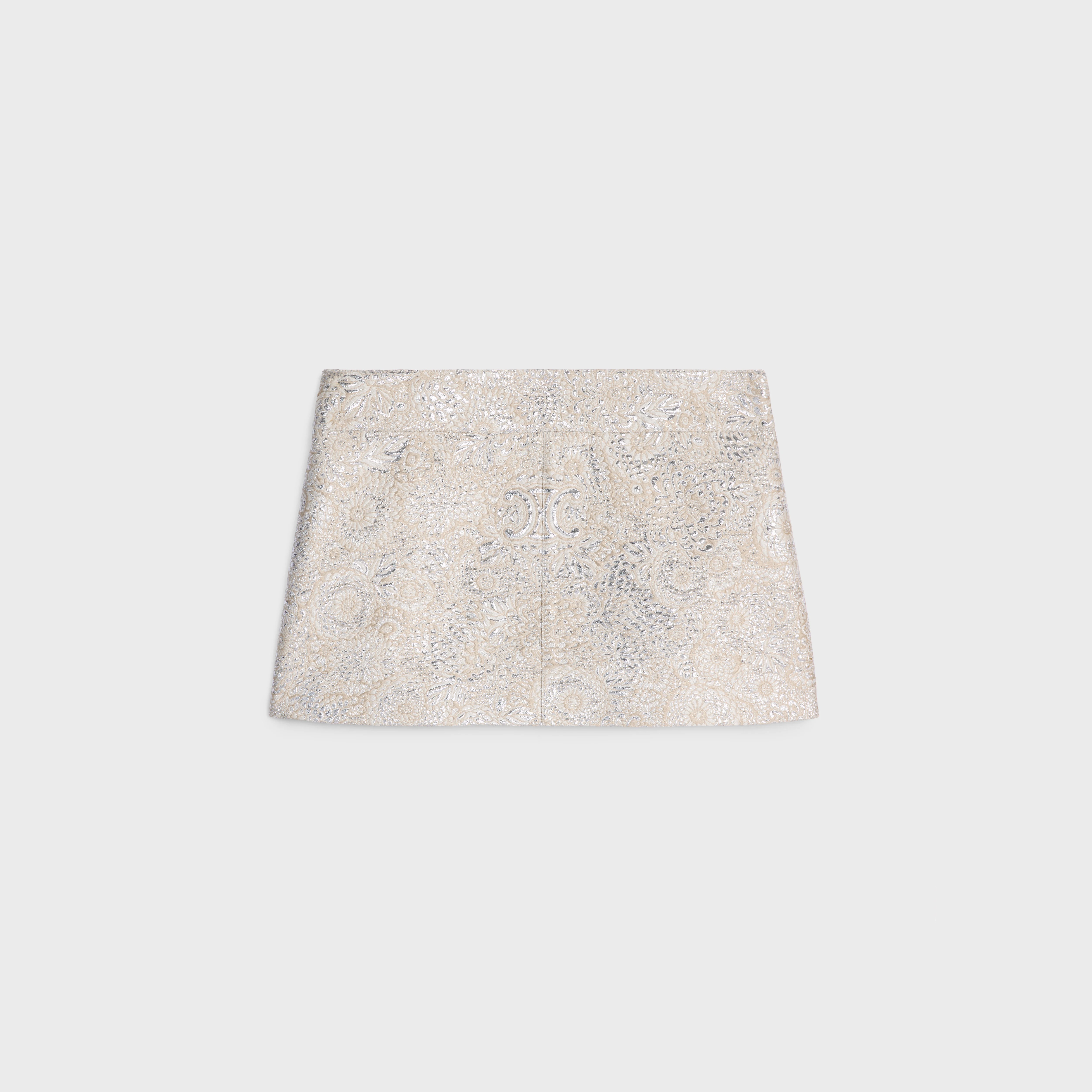 trapeze mini skirt in lurex boutis - 1