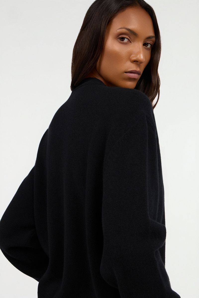 Black cardigan with Monogram Mirror Snake 7