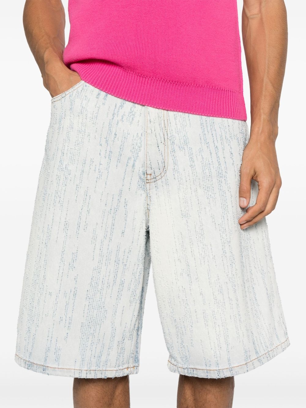 denim bermuda shorts - 5