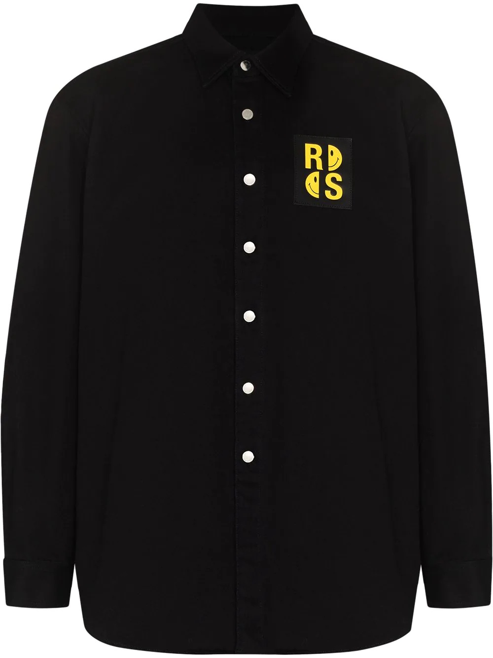 logo-patch shirt jacket - 1