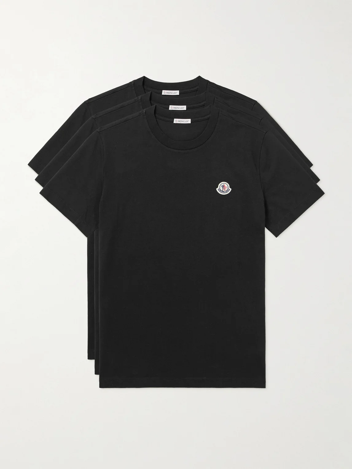 Three-Pack Logo-Appliquéd Organic Cotton-Jersey T-Shirts - 1