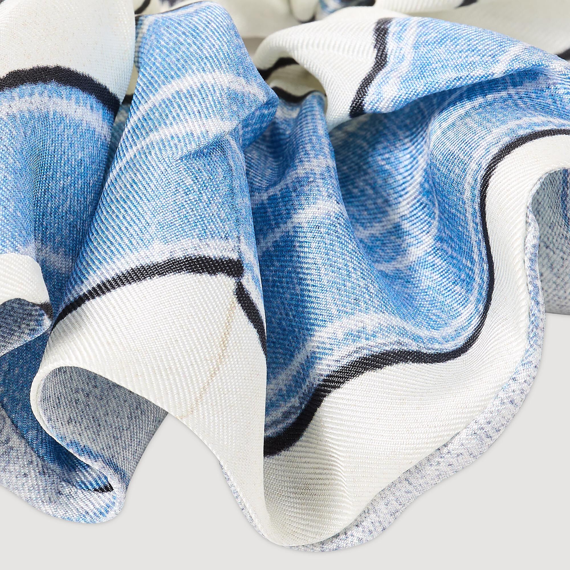 STRIPED SILK SCRUNCHIE - 2