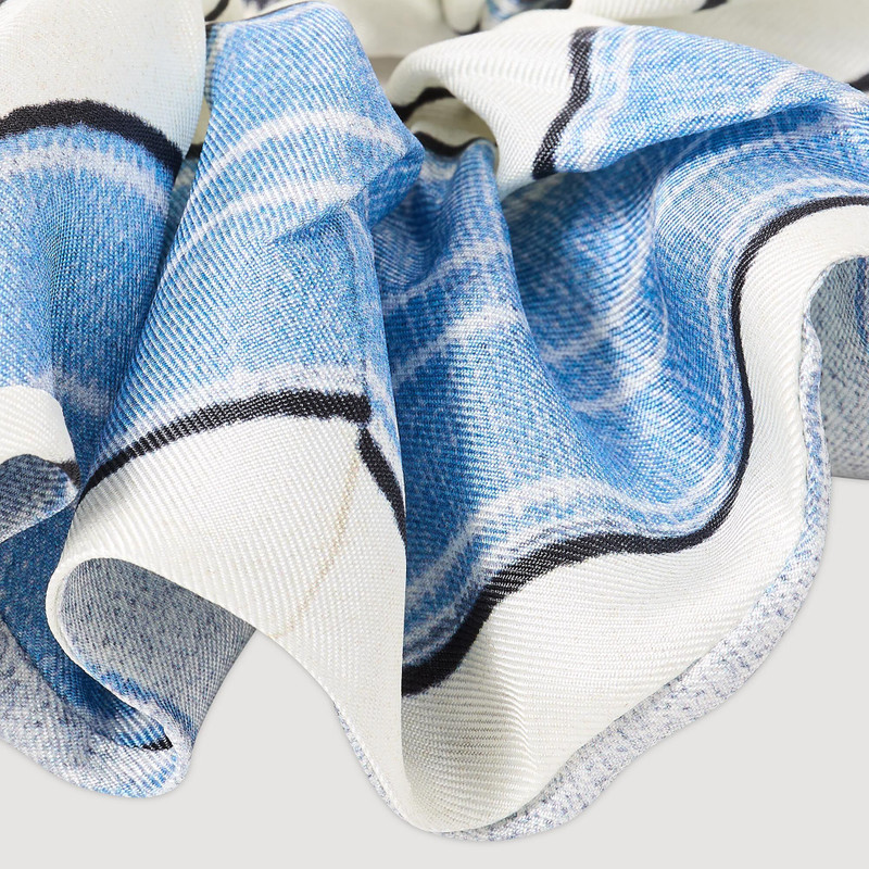 Sandro STRIPED SILK SCRUNCHIE outlook