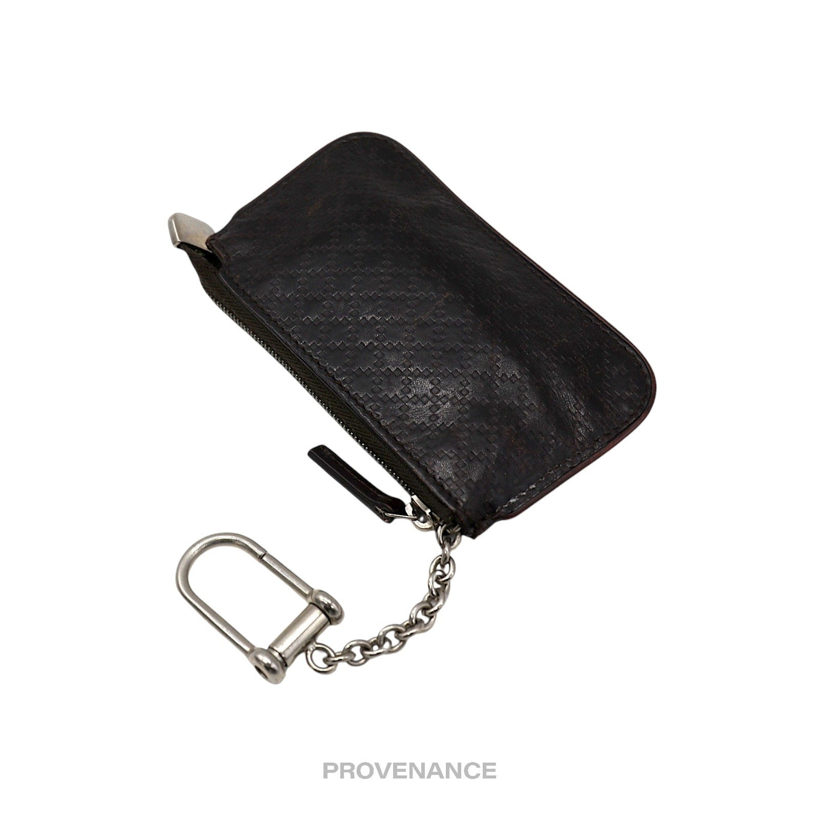 Gucci Key Pouch Cles - Chocolate Diamante Leather - 6