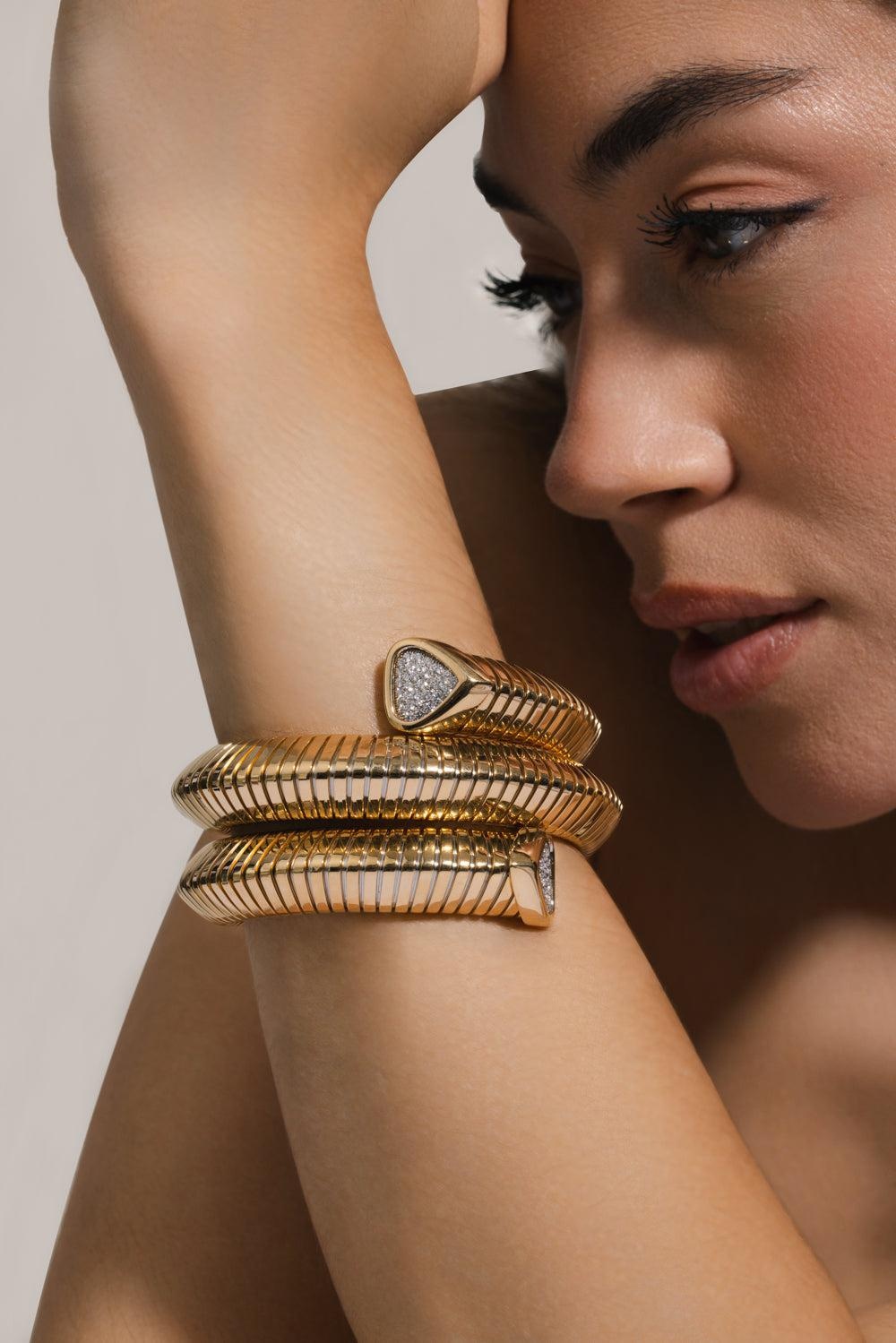 Triple Wrap Trisola Bangle Bracelet - 3