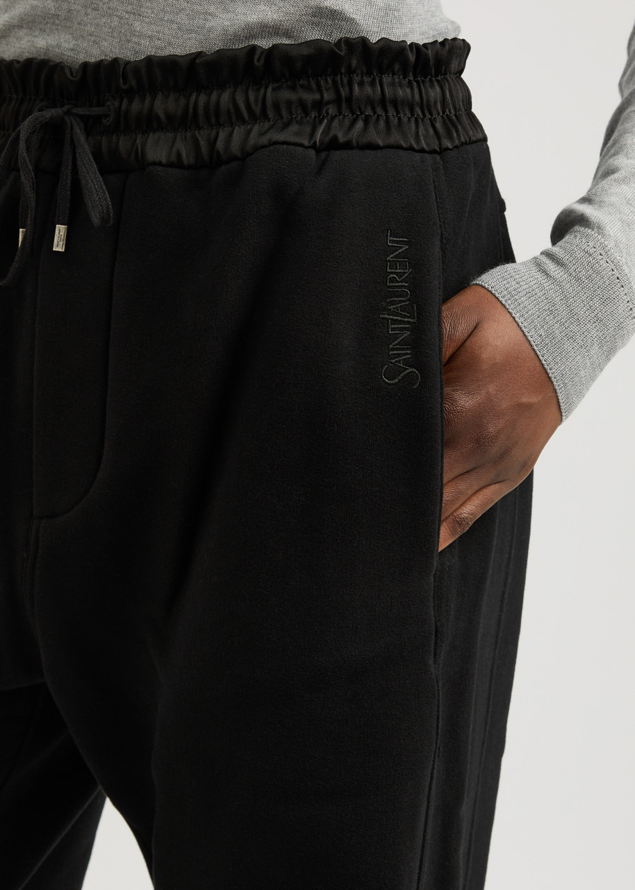 Saint Laurent Logo Straight-leg Cotton Sweatpants - 5