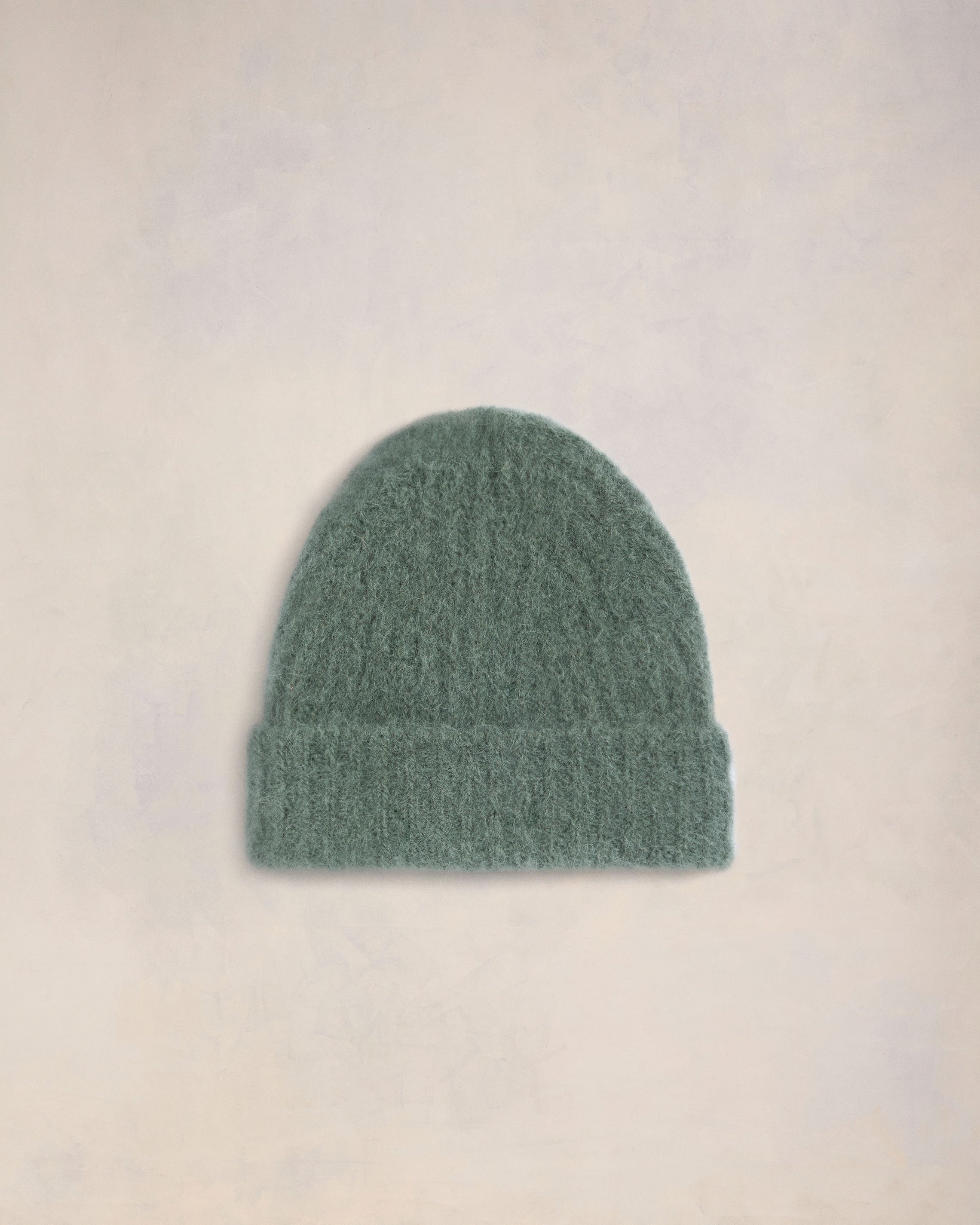 ALPACA MOHAIR RIBBED BEANIE - 1