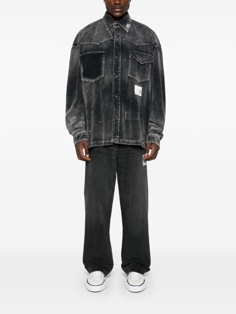 Maison MIHARAYASUHIRO distressed-finish corduroy shirt outlook