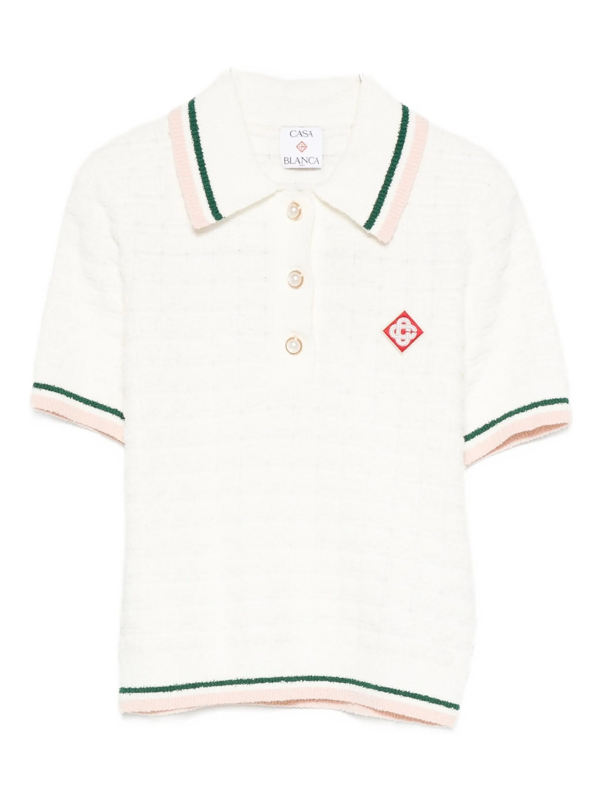 Casablanca Textured-knit Polo Dress - 1
