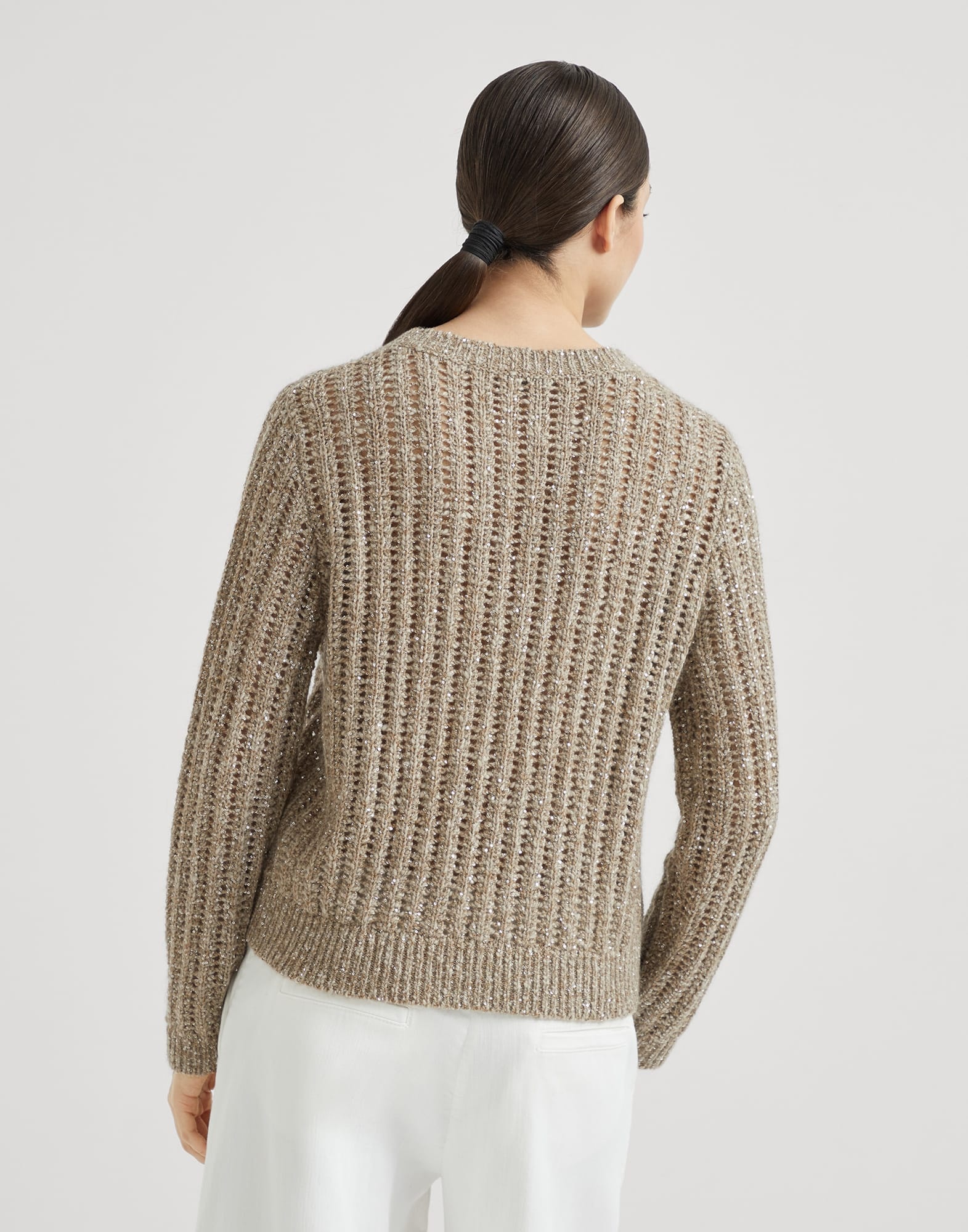 Soft wool, cashmere and mohair dazzling rib sweater - 2