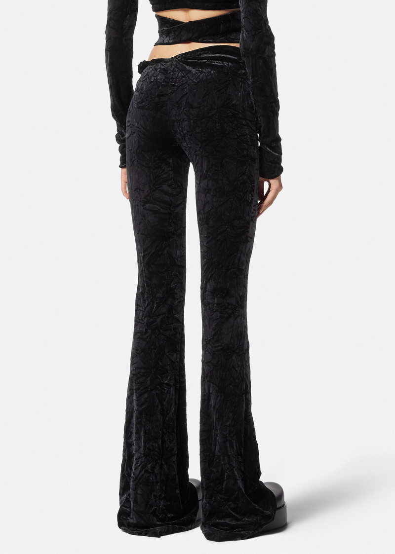 Rolled Flared Velvet Pants 4
