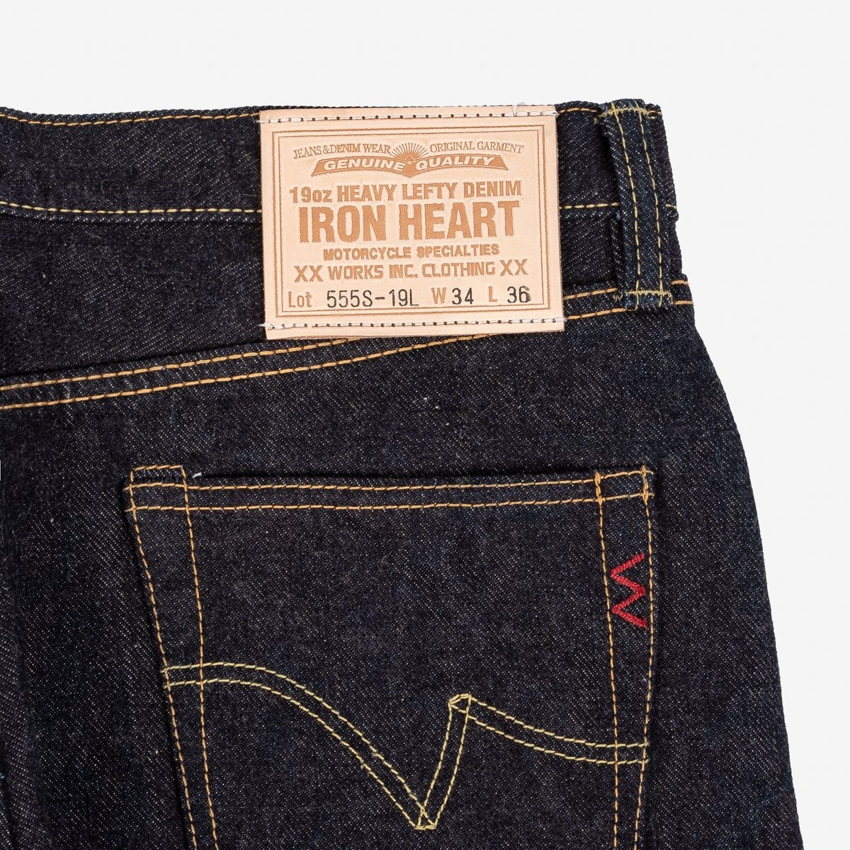 IH-555S-19L 19oz Left Hand Twill Selvedge Denim Super Slim Cut Jeans - Indigo - 7