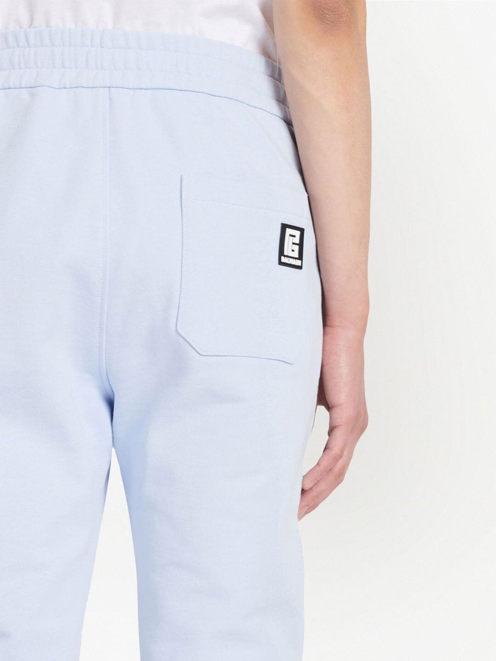 drawstring cotton track pants - 5