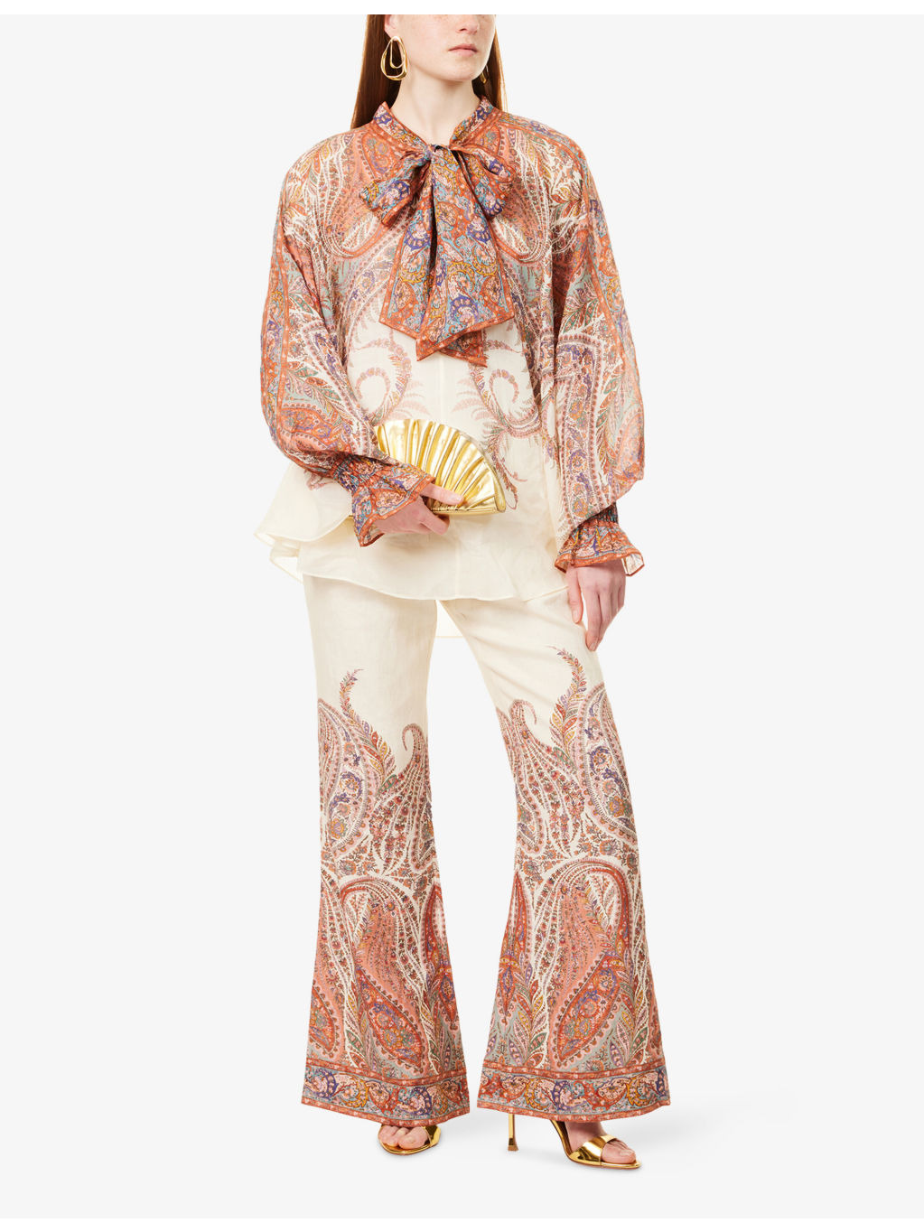 Rhiannon Flared Linen Trousers - 2
