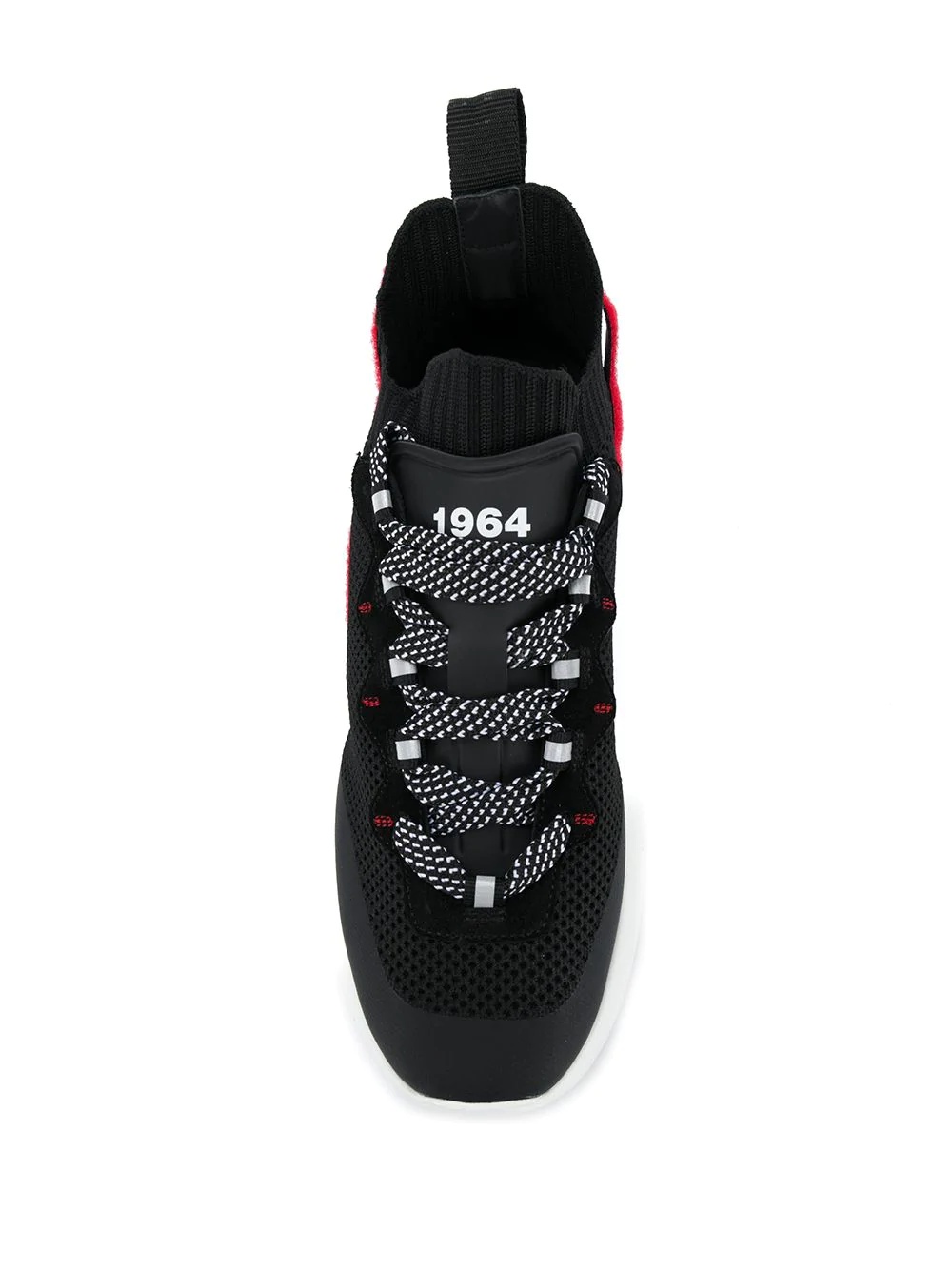 chunky sole lace-up sneakers - 4