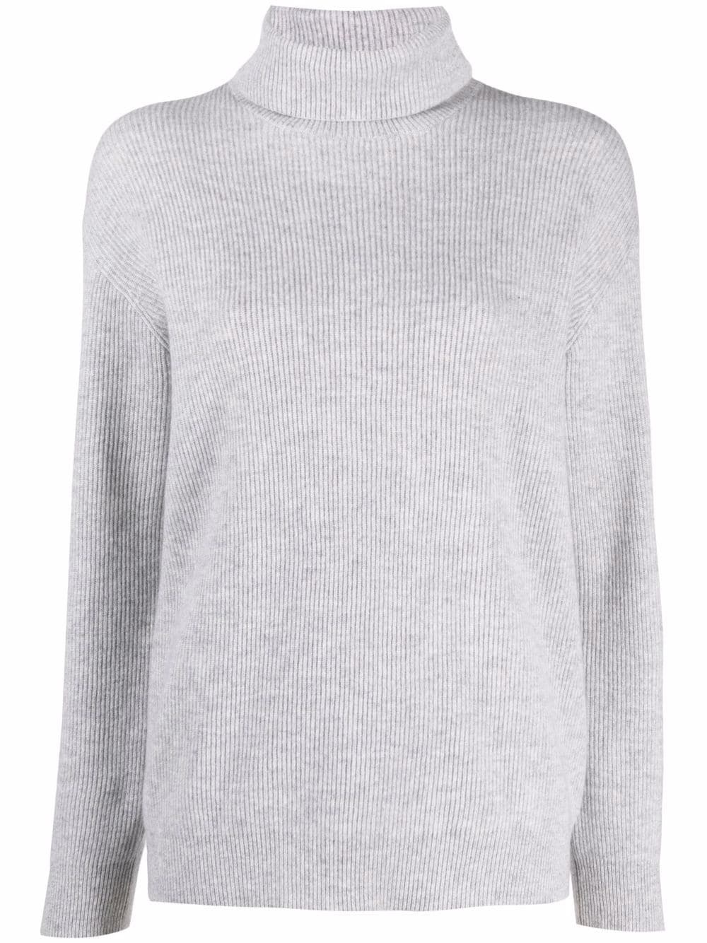 ribbed-knit roll-neck jumper - 1