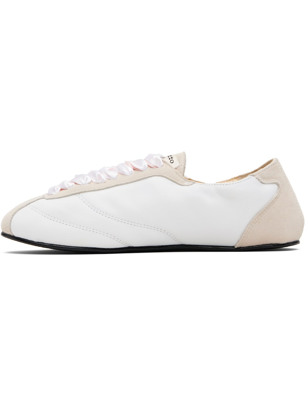 White Silk Tennis Sneakers - 3