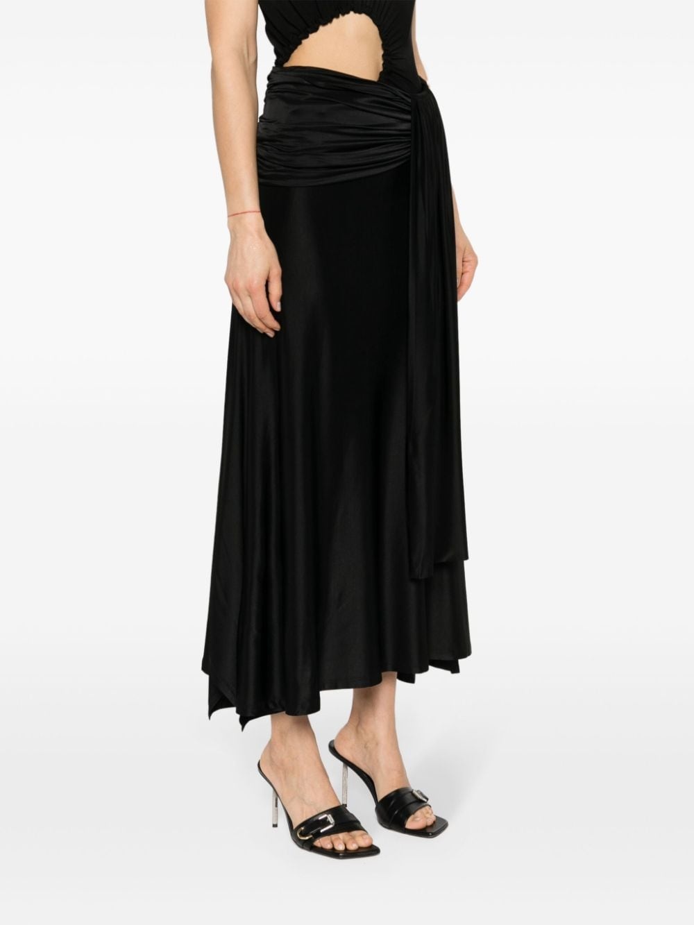 drape-detail maxi skirt - 3