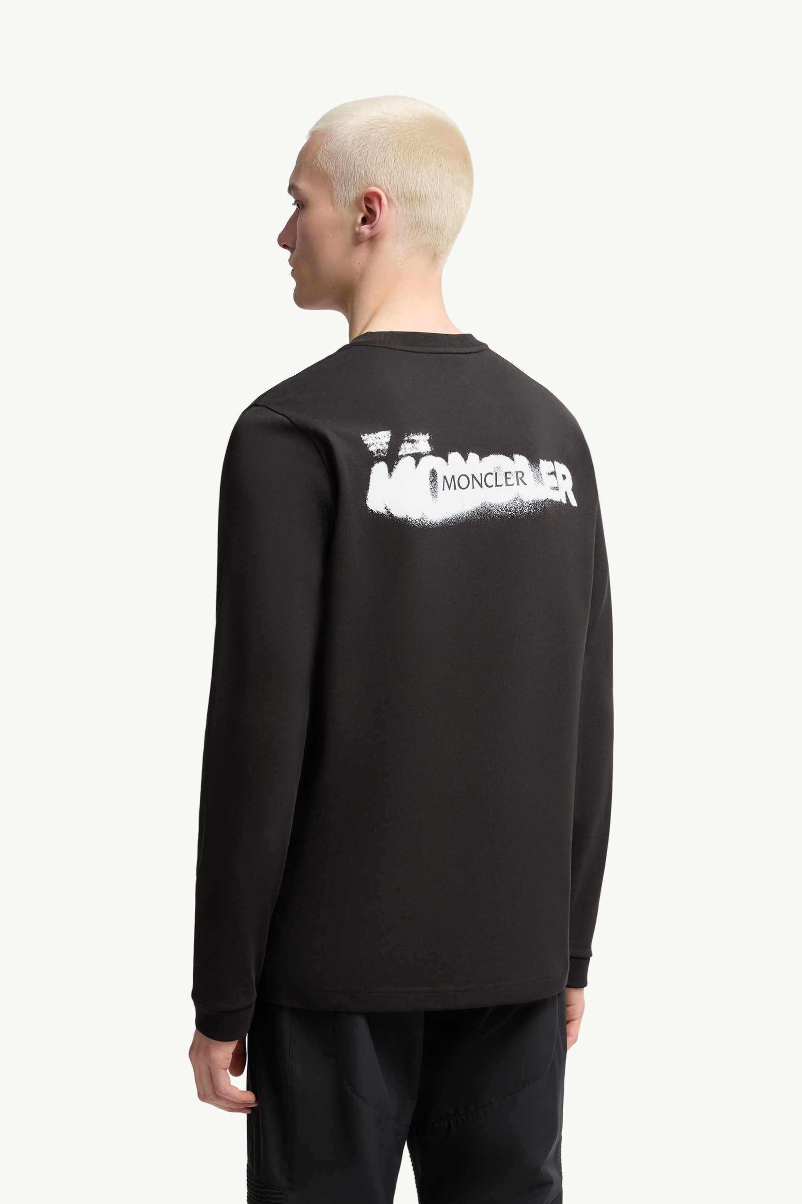 Graphic Logo Long Sleeve Cotton T-Shirt - 5