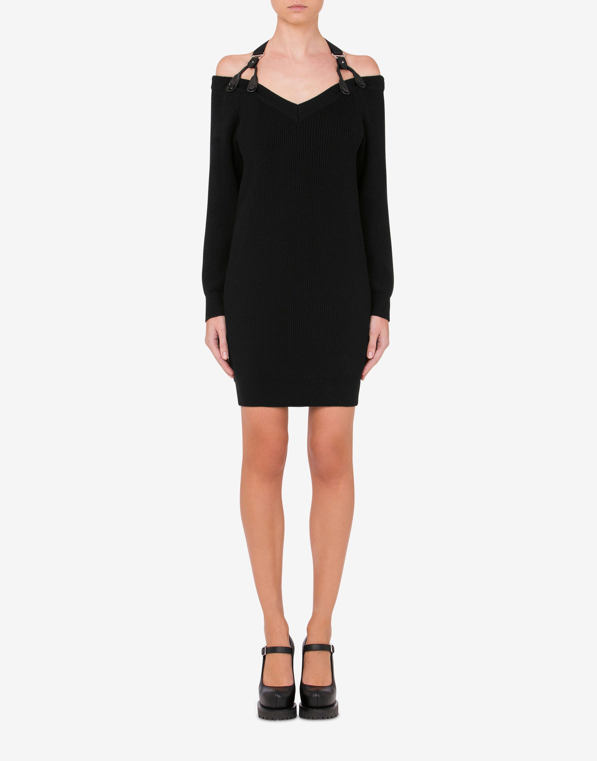 WOOL DRESS WITH STRAPS - 2