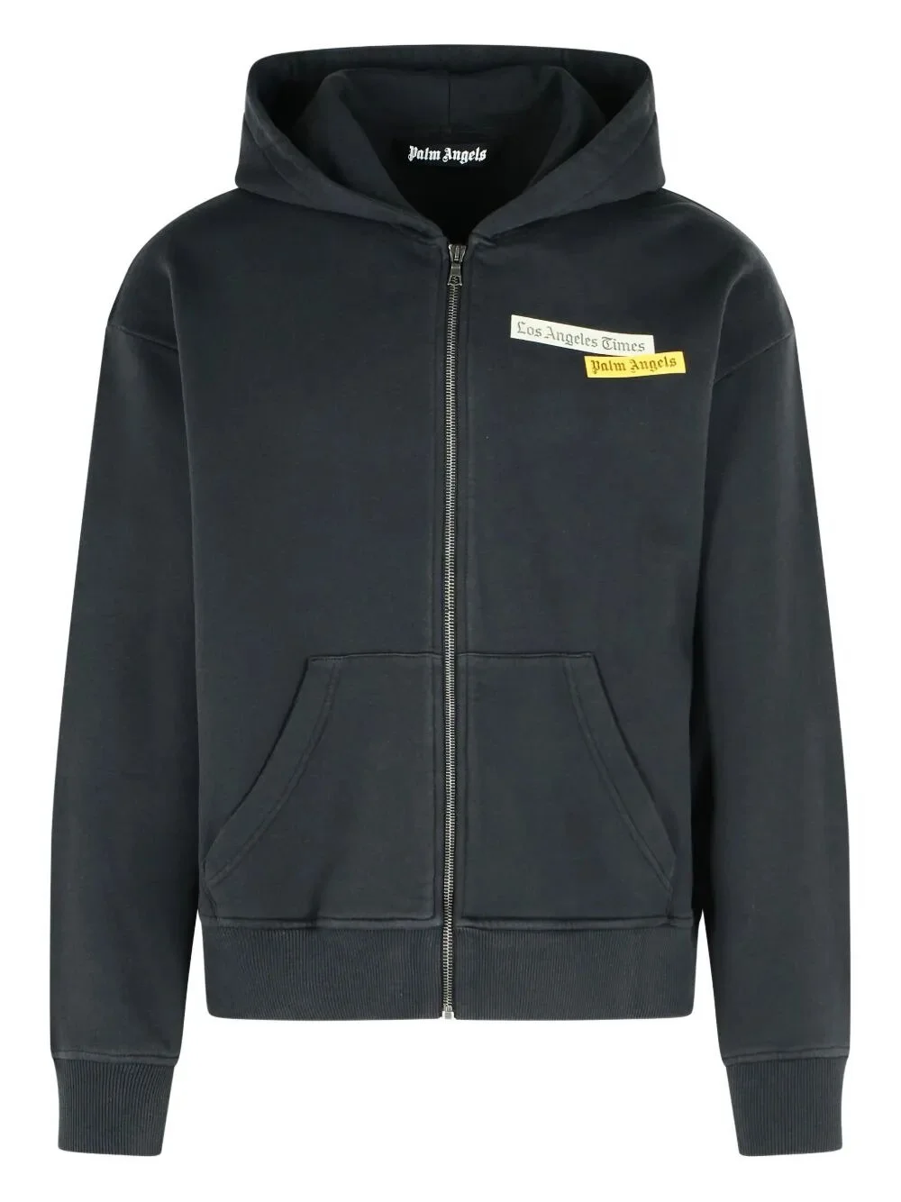 Palm Angels Men "Paxlatimes News Zip Regular" Hoodie - 1
