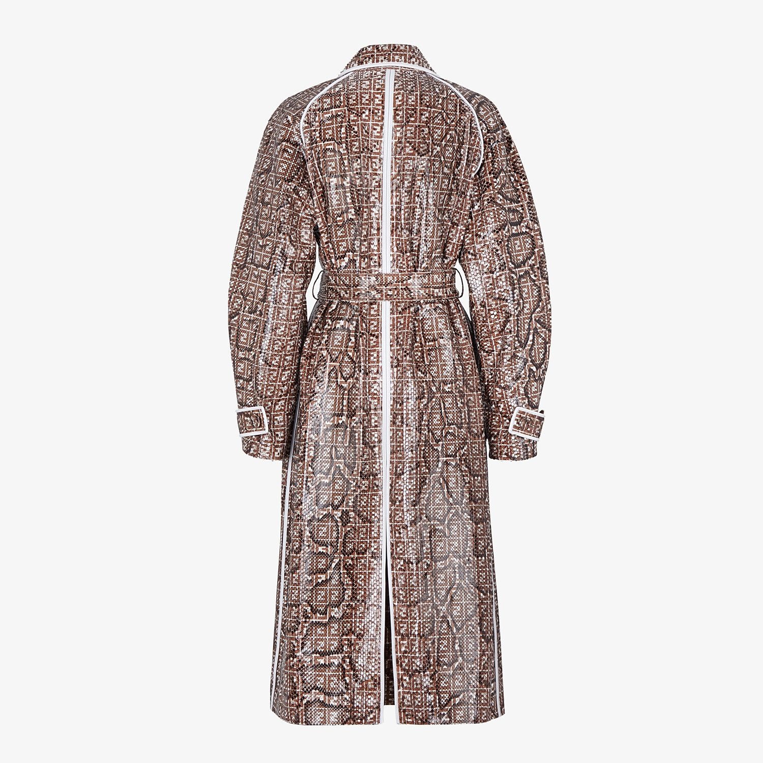 Brown python trench coat - 2