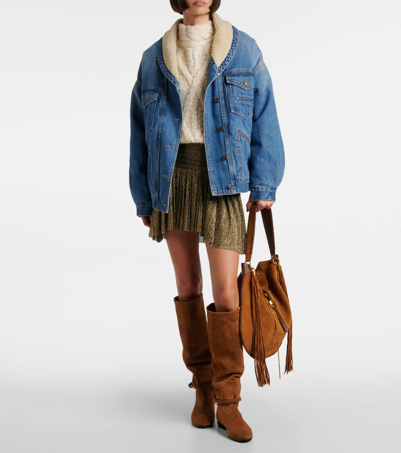 Isabel Marant Nynel suede knee-high boots outlook