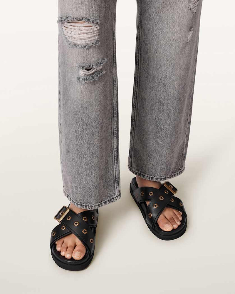 ALLSAINTS SUKI WESTERN LEATHER SANDAL outlook