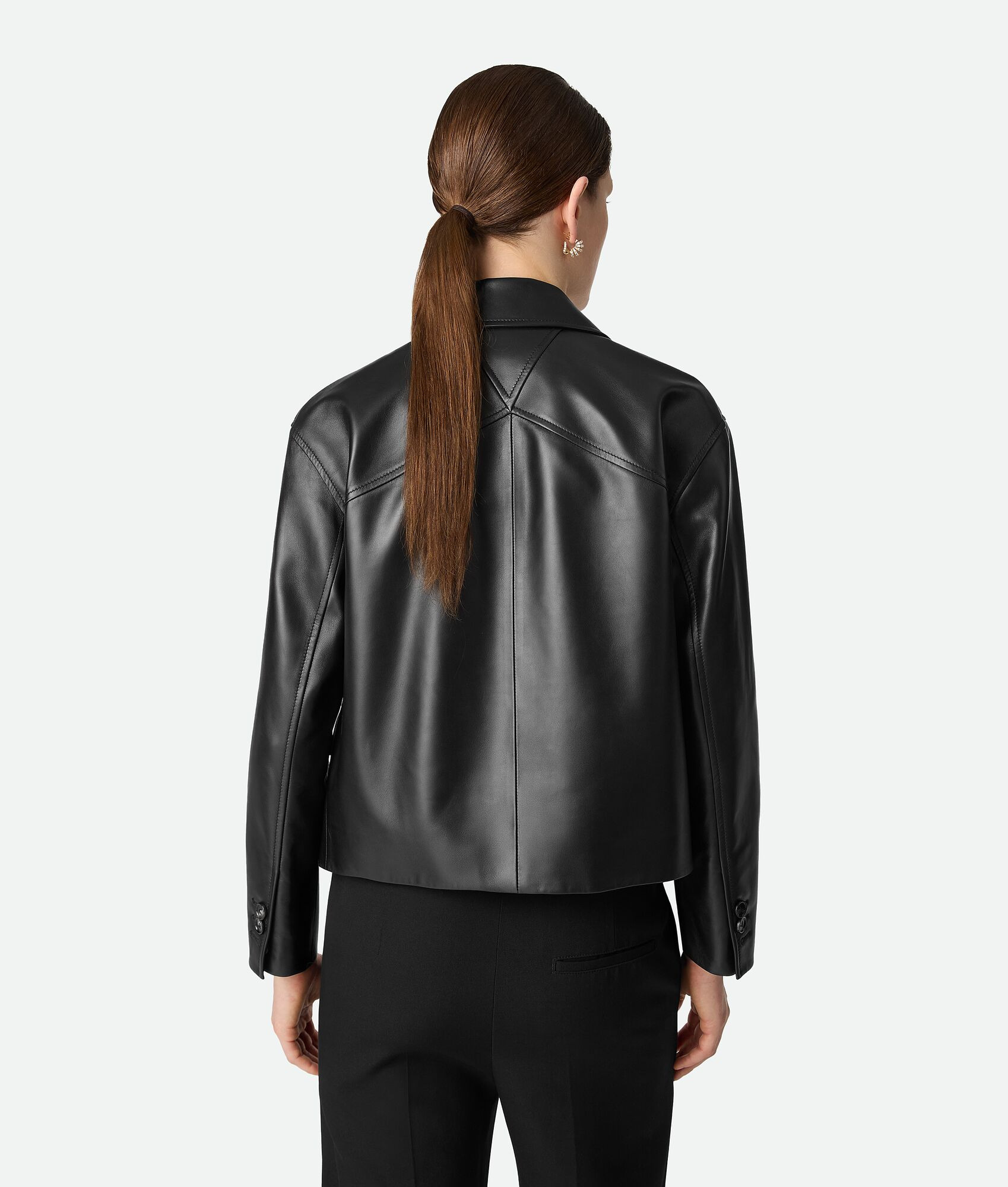 Leather Kimono Blouson - 3