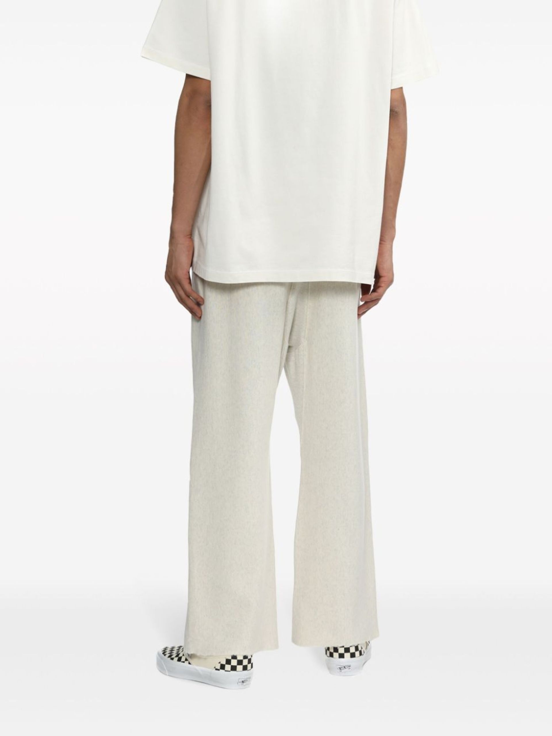 Grey Straight-Leg Cotton Track Pants - 4