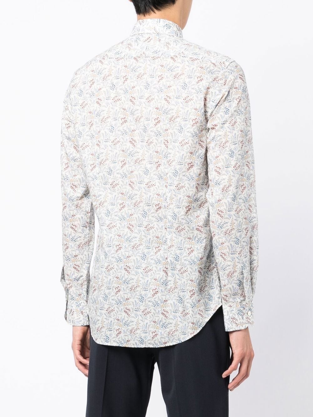 floral-print organic cotton shirt - 4