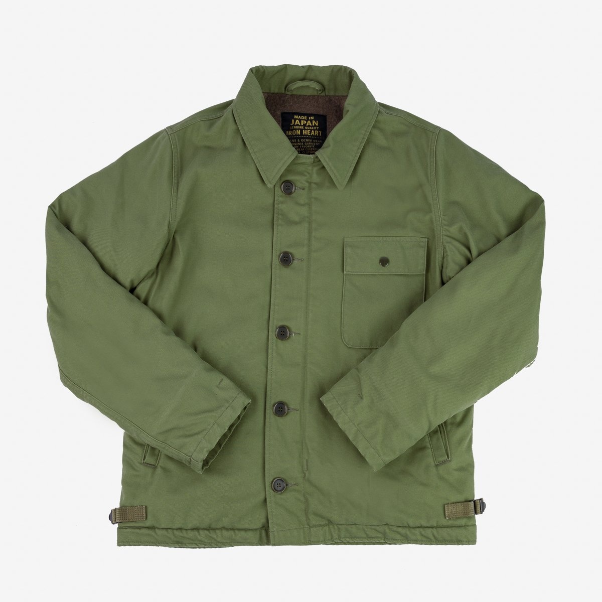 IHM-39-OLV Military Serge A2 Deck Jacket - Olive - 1