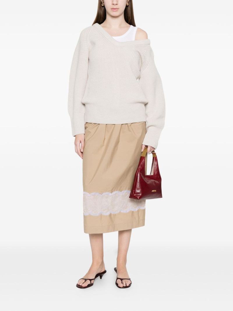 Carven lace-trim midi skirt outlook