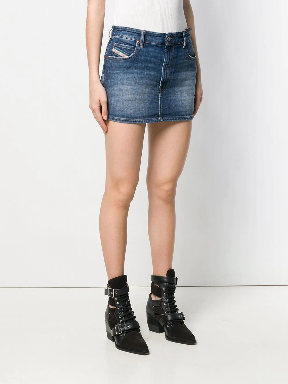 mini denim skirt - 3