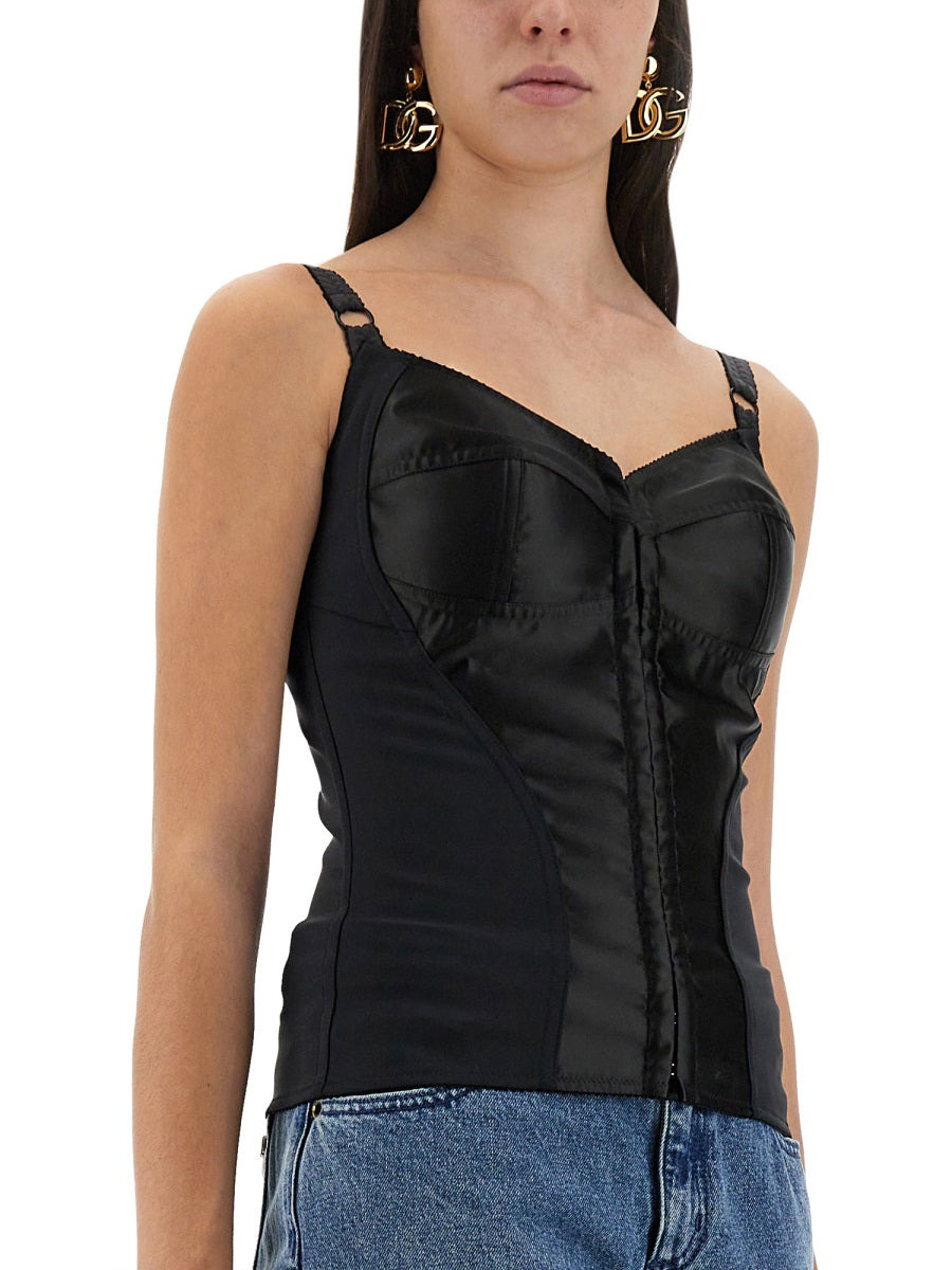 Dolce & Gabbana Women Satin Bustier Top - 4