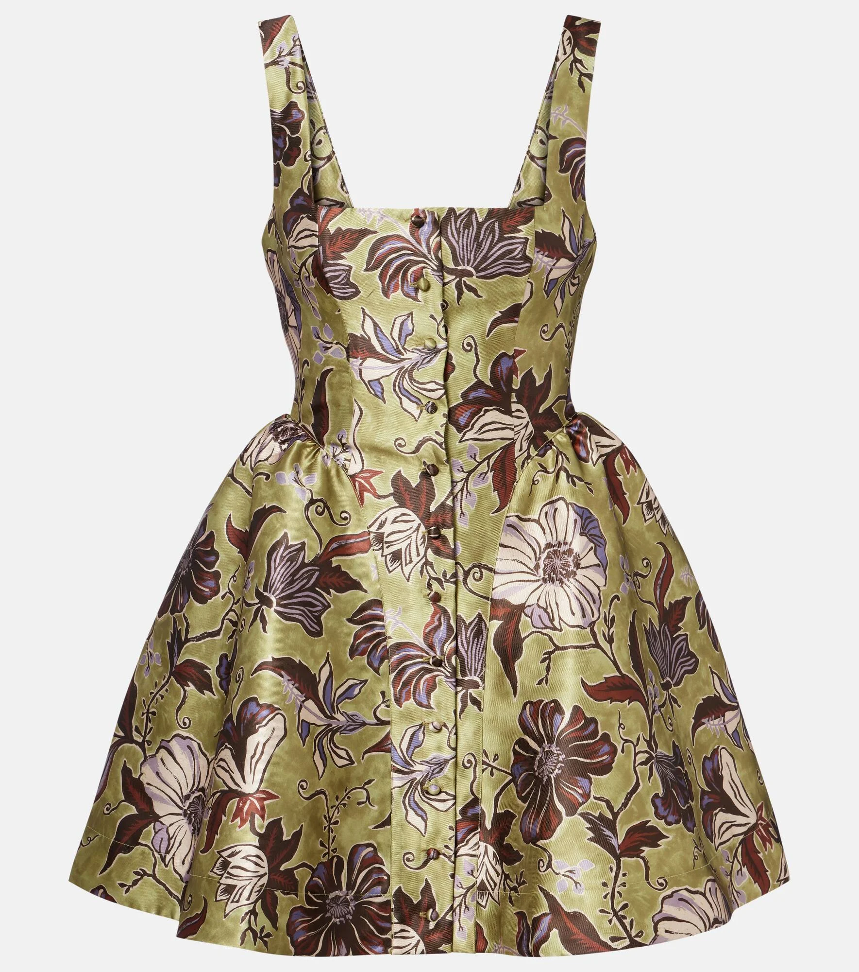 Citron Flounce floral minidress - 1