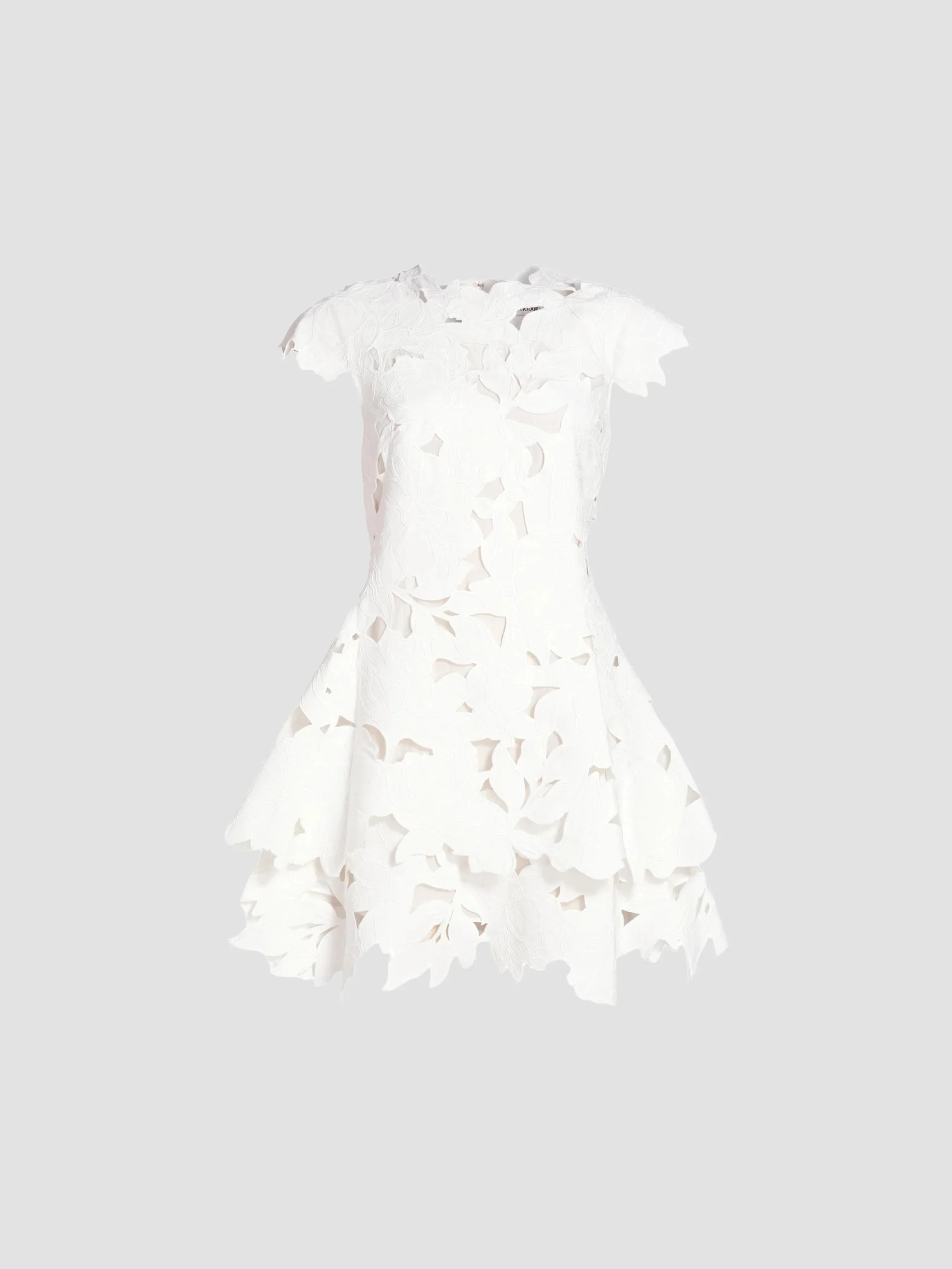 Women's Holloway Cut-Out Lace Minidress - White - 1