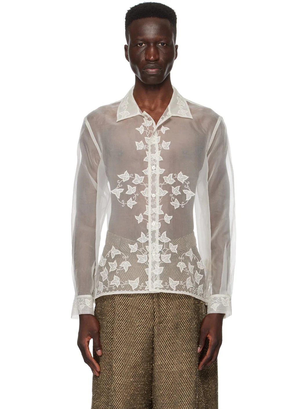 White Ivy Appliqué Shirt - 1