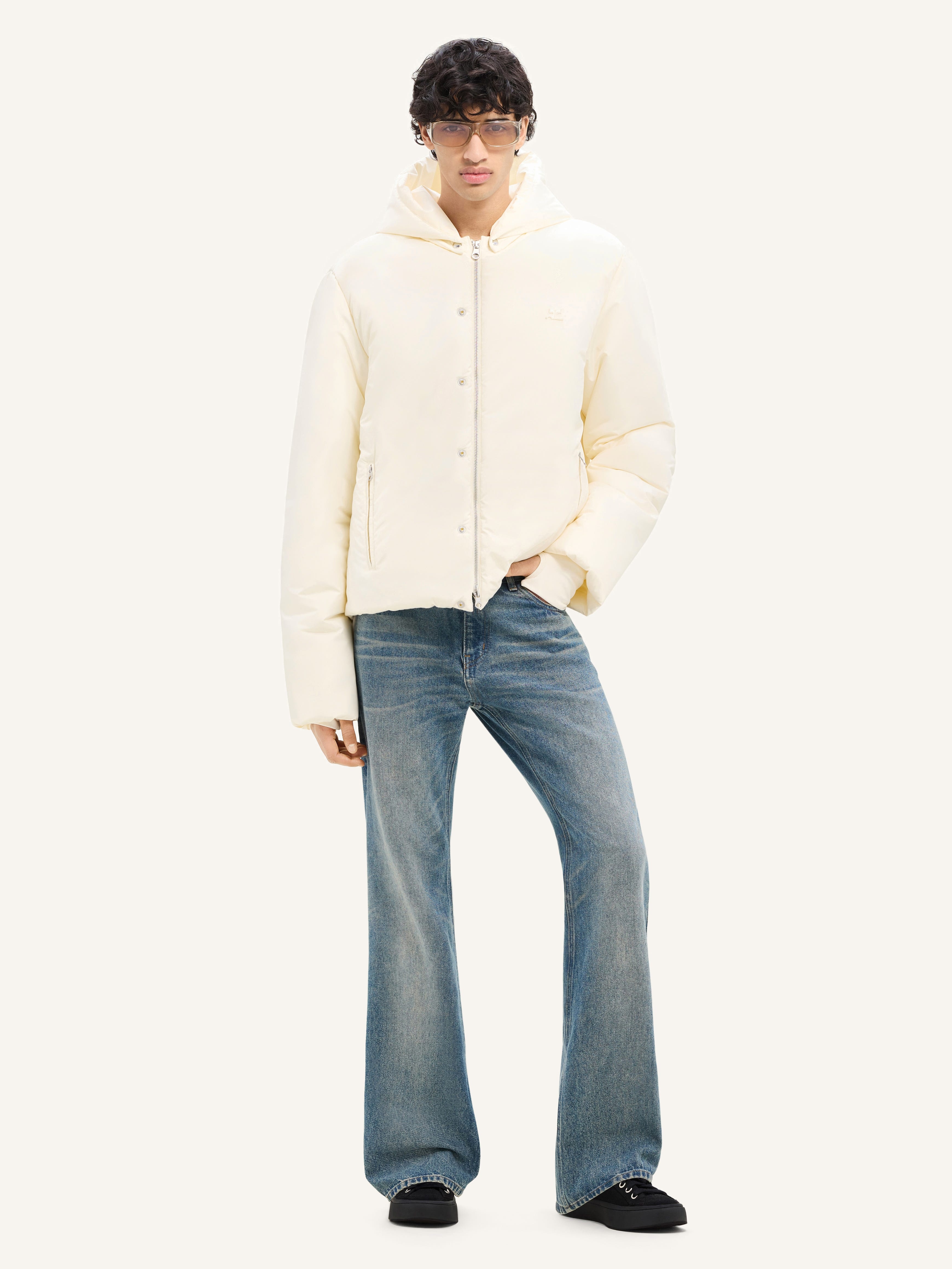 NYLON HOODED PUFFER JACKET - 3