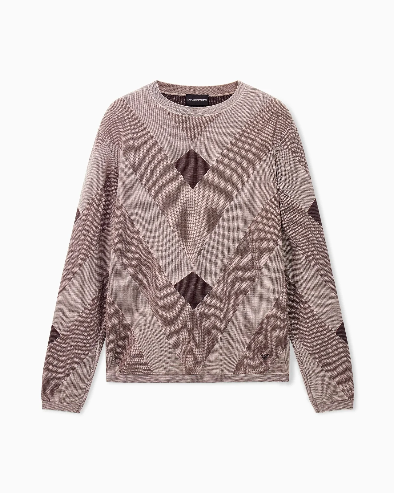 DIAGONAL JACQUARD PATTERN SWEATER SIGNATURE CAPSULE - 1