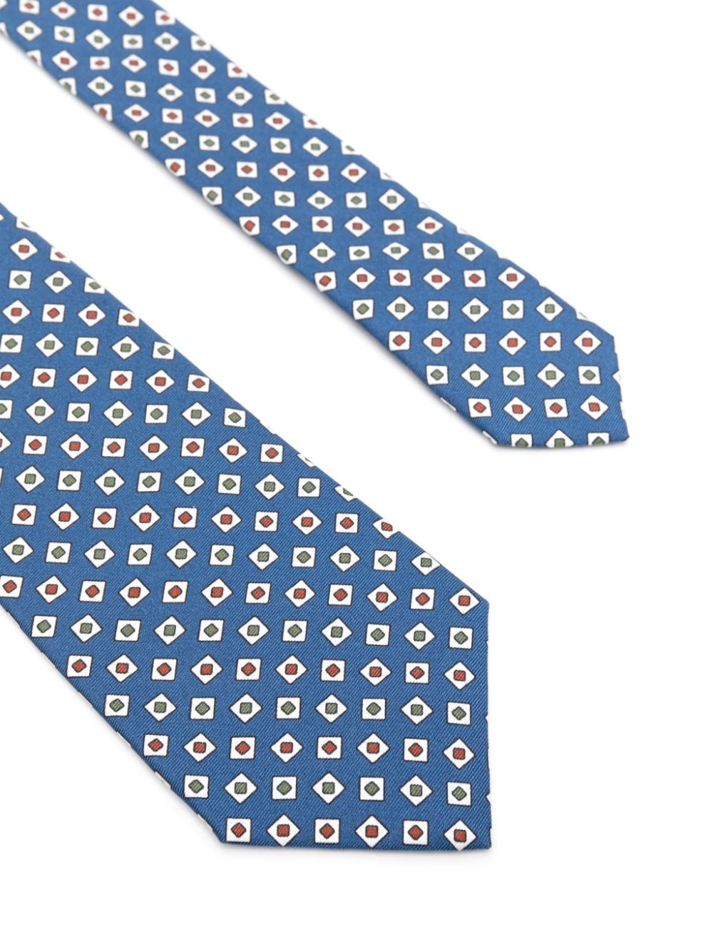 patterned-jacquard silk tie - 2