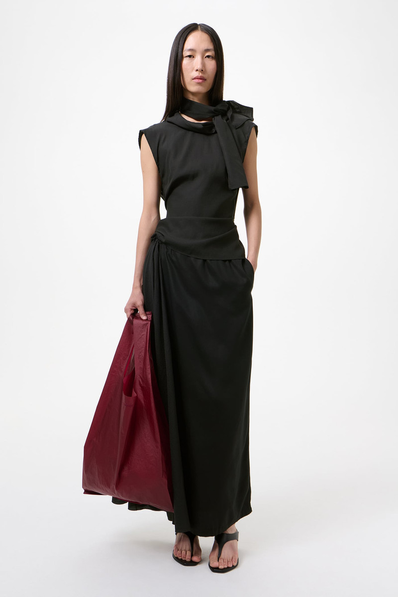 Our Legacy Virtuous Top Still Black Calm Cupro Cotton outlook