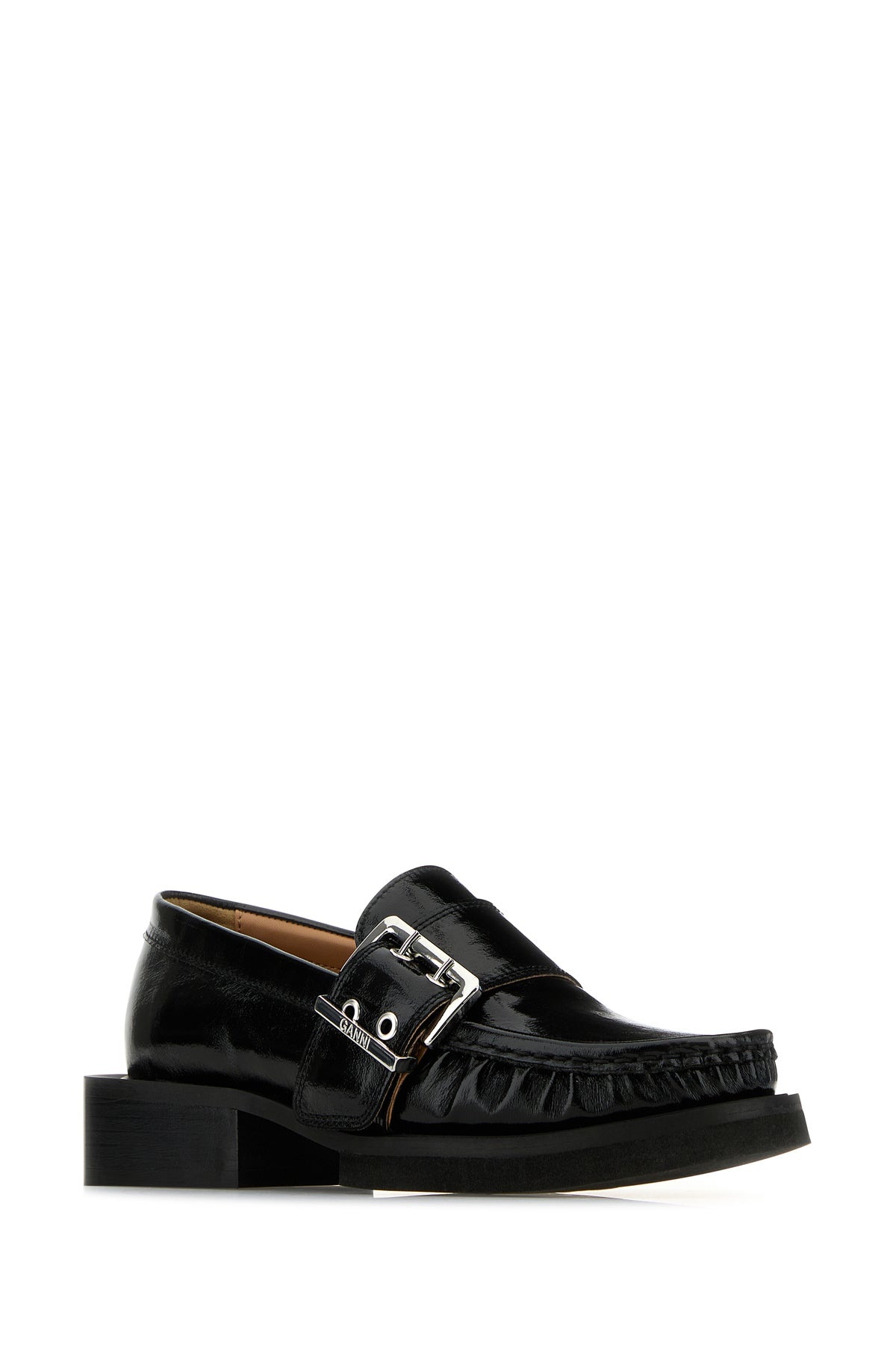Black leather loafers - 2